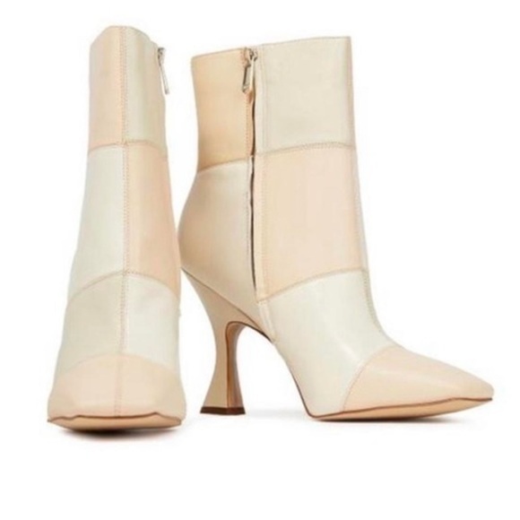 ‼️Sold Out! SAM EDELMAN
Olina Square-Toe Patchwork Leather Ankle Boots - Picture 5 of 15